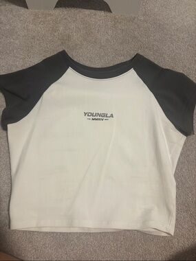 YoungLA White Crop Tee
